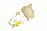 4  Lightning Cloud Charm, 16x17mm 1643