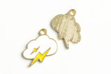 4  Lightning Cloud Charm, 16x17mm 1643