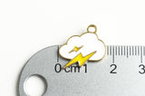 4  Lightning Cloud Charm, 16x17mm 1643