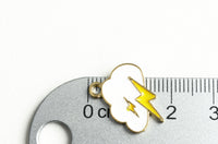4  Lightning Cloud Charm, 16x17mm 1643