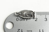 10 Virgin Mary Charm, Silver Tone Guadalupe Small Pendants, 22x10mm (1932)