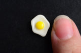 Fried Egg Cabochons, Miniature Resin Food, 13x11mm - 10 pieces (1639)