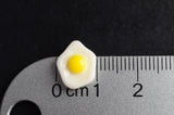 Fried Egg Cabochons, Miniature Resin Food, 13x11mm - 10 pieces (1639)