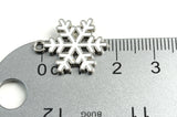 White Snowflake Charm, Antique Silver Tone, 20x16mm (1824)