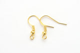 Gold Earhooks Gold Plated Earring Hooks - 50 pieces (25 pair)