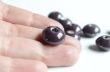 Dark Purple Beads, Porcelain Spacer Beads, Large Beads - 5 pieces (PB10-24L)