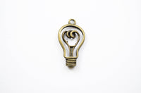 Bronze Lightbulb Charm - 4 pieces (310)