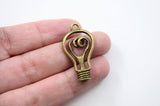 Bronze Lightbulb Charm - 4 pieces (310)