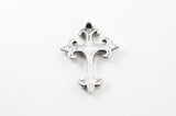 Cross Charm, Silver Cross Pendant, Fancy Crucifix, Rosary Findings - 4 pieces (358)