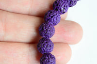 Lava Beads Dark Turquoise Round 8mm Full Strand Aromatherapy Perfume Diffuser Essential Oil - LU7