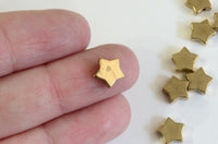 Star Beads Unfinished Raw Brass 8mm, 10 pieces (582)