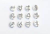 Zodiac Beads Full Set Antique Silver 11mm (551)