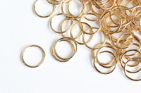 8mm Gold Jump Rings, Gold Finish - 100 pieces