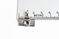 Camera Charms, Antique Silver Tone, 20mm x 21mm - 8 pieces (816)