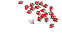 Strawberry Cabochons, Enamel, 9mm x 6mm - 10 pieces (815)
