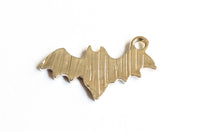 Brown Bat Charms, Gold Toned, 14mm x 23mm - 4 pieces (1473)