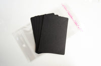 Earring Display Cards With Bags, Black- 10 pieces (C002)