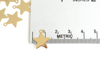 Gold Star Charm, 15mm x 13.5mm - 10 pieces (SB029)