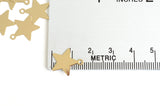 Gold Star Charm, 15mm x 13.5mm - 10 pieces (SB029)