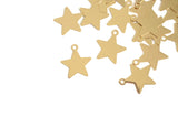 Gold Star Charm, 15mm x 13.5mm - 10 pieces (SB029)