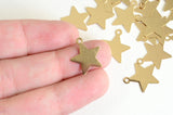 Gold Star Charm, 15mm x 13.5mm - 10 pieces (SB029)