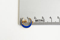 Moon Cat Charm, Blue Enamel Gold Tone, 17mm x 13mm - 4 pieces (973)