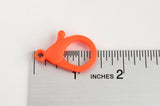 Large Lobster Claw Clasp, Orange Plastic, 35mm x 21mm - 5 pieces (PC001)