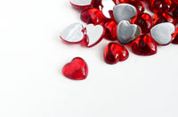 Red Heart Cabochon, 12mm x 12mm - 10 pieces (1111)