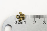 Tiny Bee Charms, Antique Bronze, 10mm - 10 pieces (1069)