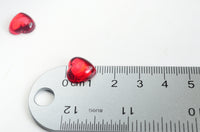 Red Heart Cabochon, 12mm x 12mm - 10 pieces (1111)