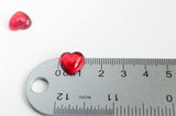 Red Heart Cabochon, 12mm x 12mm - 10 pieces (1111)