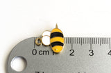 Bee Charms, Colorful Enamel, Gold Toned Metal, 16mm x 17mm - 5 pieces (1181)