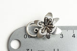 Lily Toggle Clasp, Silver Tone Statement Clasp - 3 sets (F211)