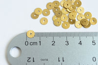 Metal Heishi Beads, Thin Brass Sequins Spacer Beads, 6mm - 25 pieces (F221)