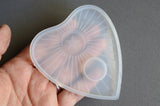 Planchette Mold, Moon Star Heart Shaped Silicone, 3 1/2" - 1 piece (M067)