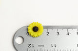 Sunflower Cabochons, Yellow Flower Jewelry And Craft Supplies, 17mm x 5mm - 6 pieces (PC024)