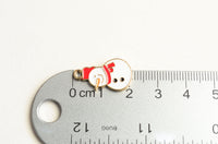 Snowman Charms, Winter Wonderland, Holiday Pendants, 21mm x 12mm - 4 pieces (1492)