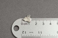 Hedgehog Charms, Silver Tone Pet Pendants, 13mm x 14mm - 10 pieces (1511)