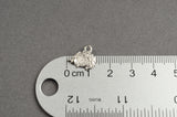 Hedgehog Charms, Silver Tone Pet Pendants, 13mm x 14mm - 10 pieces (1511)