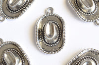 10 Cowboy Hat Charms, 22x14mm (1917)