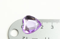 Faceted Lilac Purple Heart Cabochon, Acrylic Flat Back, 20mm x 20mm - 6 pieces (PC034)