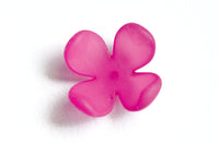 Magenta 4 Petal Acrylic Beads, 27mm - 10 pieces (PC035)