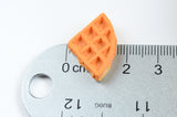 Waffle Cabochon, Resin Breakfast Pendant, 17mm x 23mm - 5 pieces (PC039)