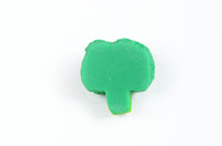 Broccoli Cabochon, Green Resin Flat Back Cab, 20x20mm - 5 pieces (PC040)