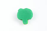 Broccoli Cabochon, Green Resin Flat Back Cab, 20x20mm - 5 pieces (PC040)