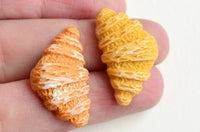 Resin Croissant Cabochons, 26x15mm - 5 pieces (PC044)