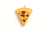 Resin Pizza Slice Pendants, 40mm x 30mm - 2 pieces (PC047)