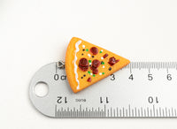 Resin Pizza Slice Pendants, 40mm x 30mm - 2 pieces (PC047)