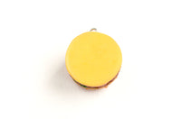 Resin Cheeseburger Pendants, 25mm - 2 pieces (PC048)