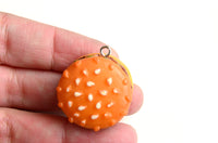 Resin Cheeseburger Pendants, 25mm - 2 pieces (PC048)